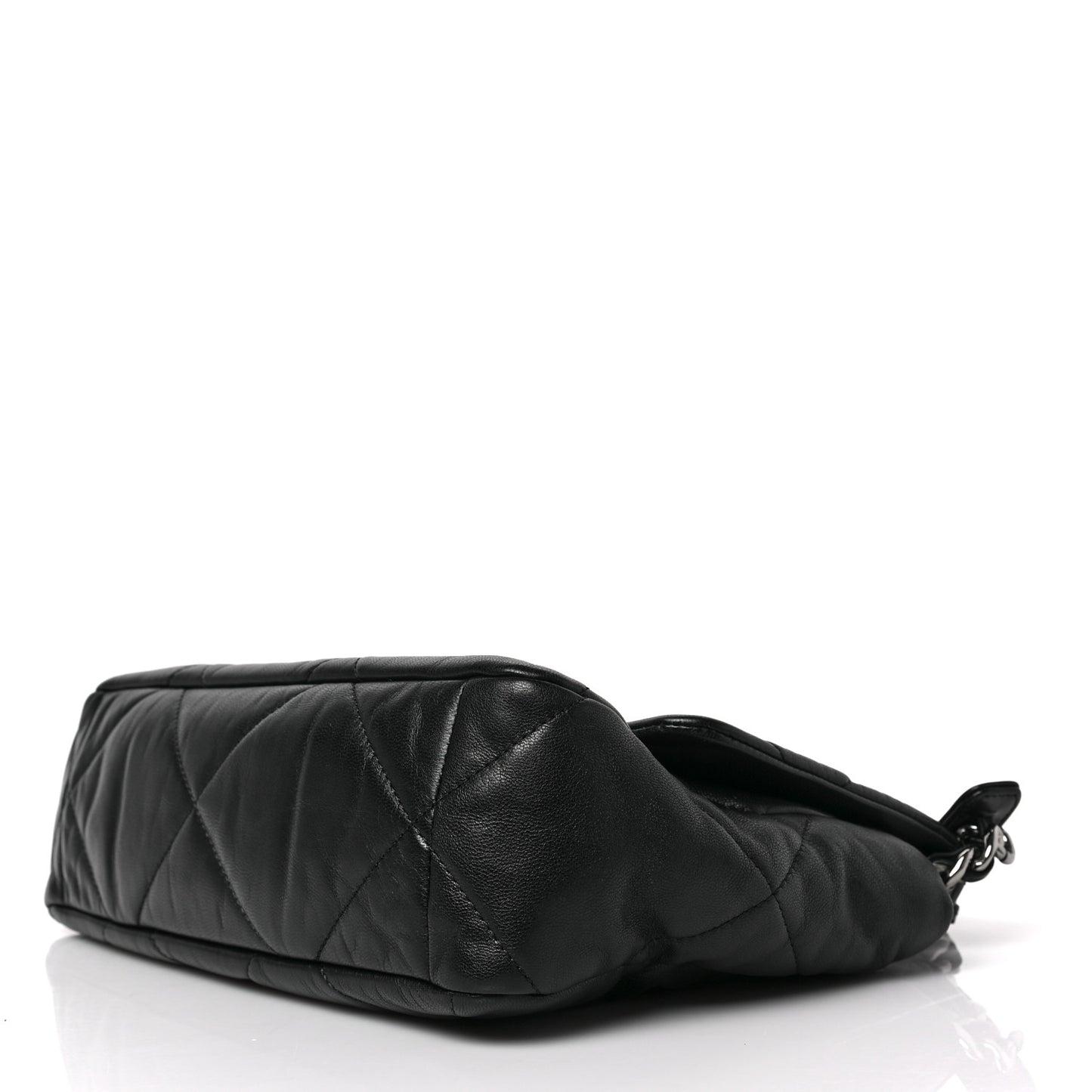 Lambskin Quilted Large Chanel 19 Flap Black