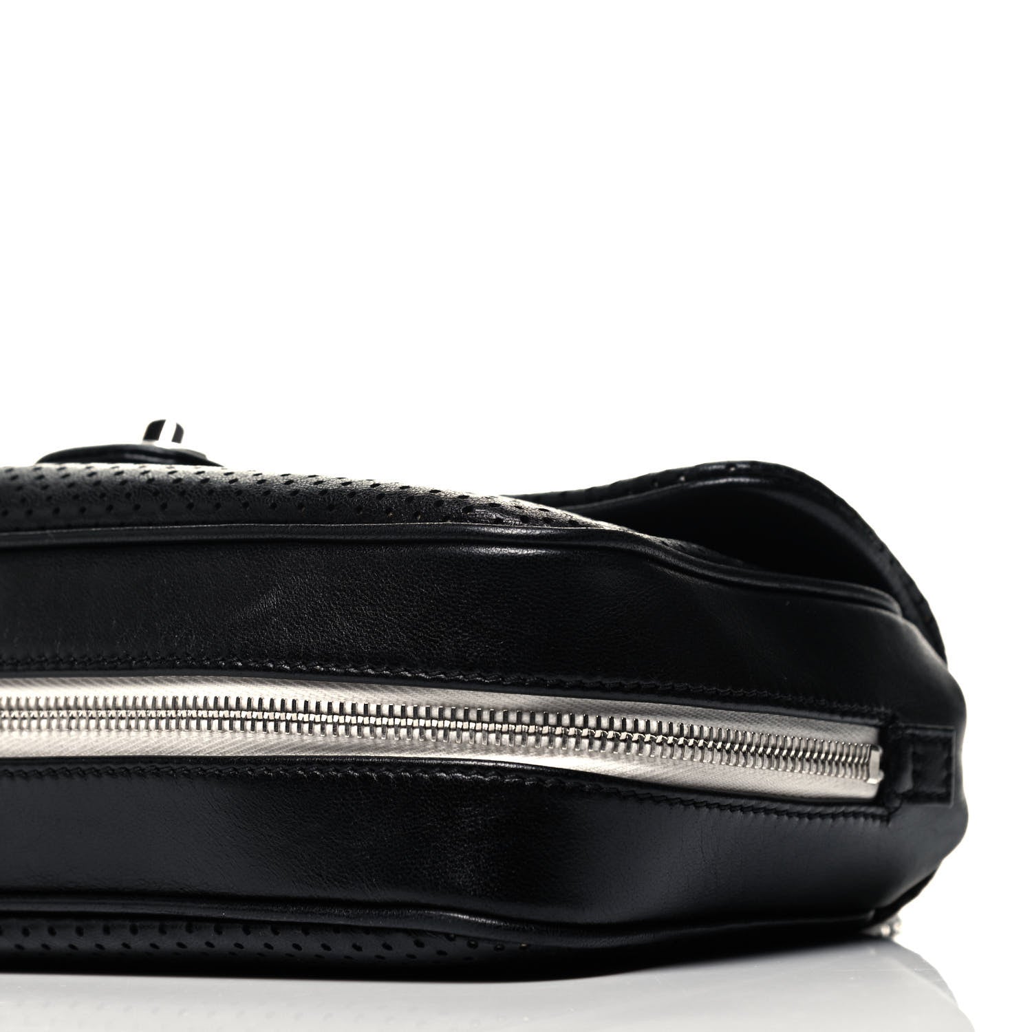 Chanel Lambskin Perforated Medium Baseball Spirit Flap Black 6 of 9