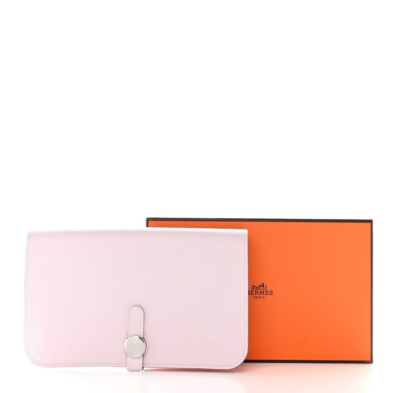 Hermes Evercolor Dogon Duo Wallet Mauve Pale 9 of 9