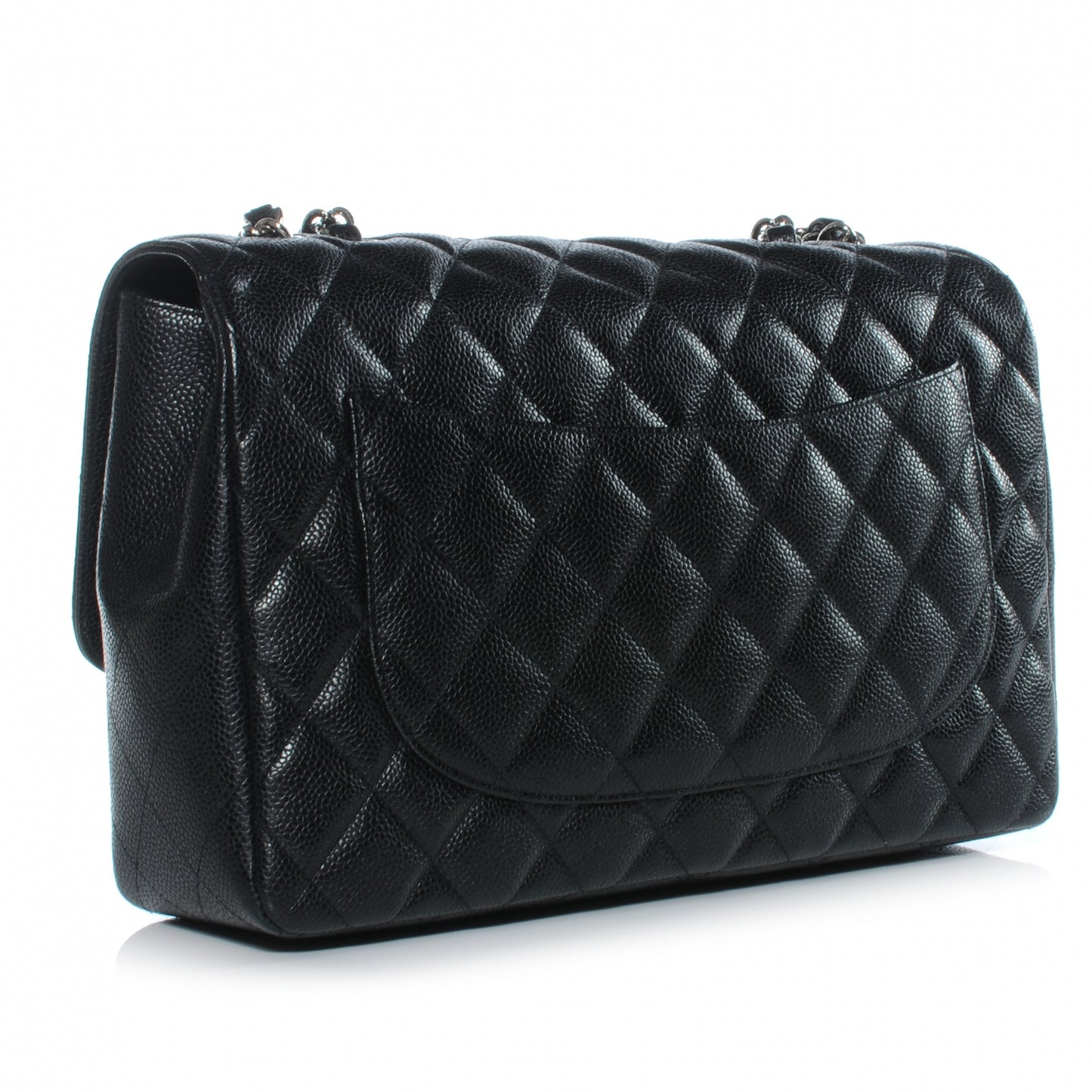 Caviar Jumbo Single Flap Black