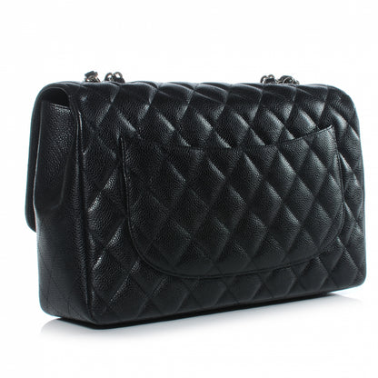 Chanel Caviar Jumbo Single Flap Black 3 of 9