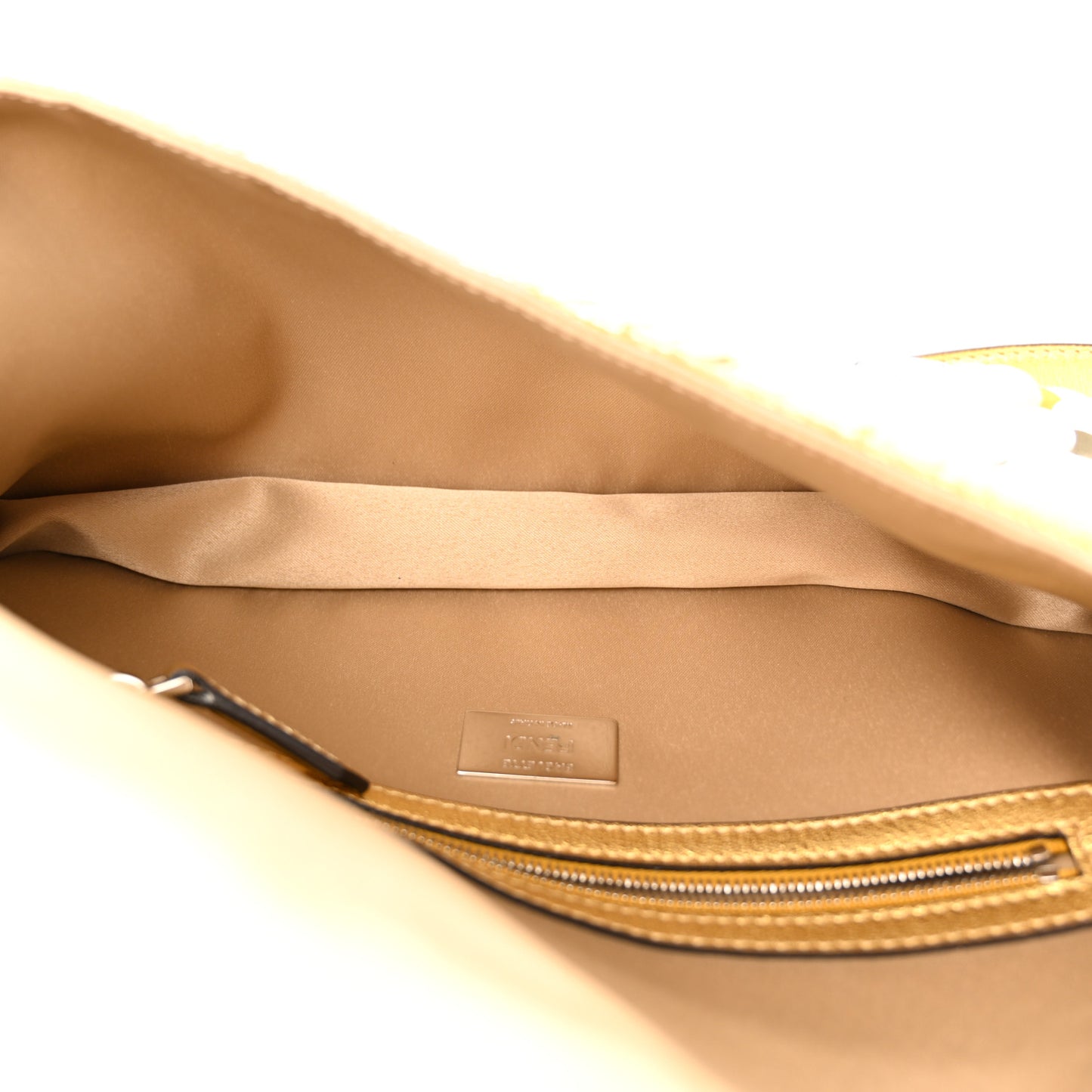 Sequin Paillettes Vitello Laminato Striped Baguette 1997 Oro Sfumato