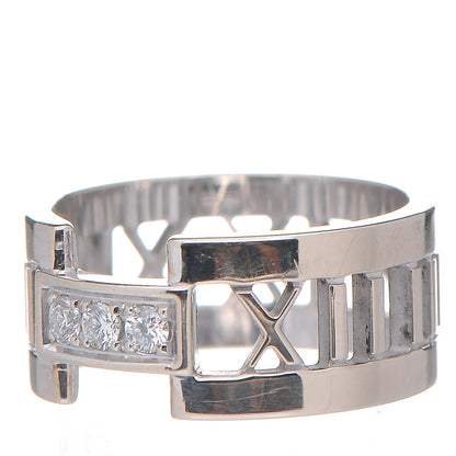 Tiffany 18K White Gold Diamond Open Atlas Ring 51 5.75 4 of 6