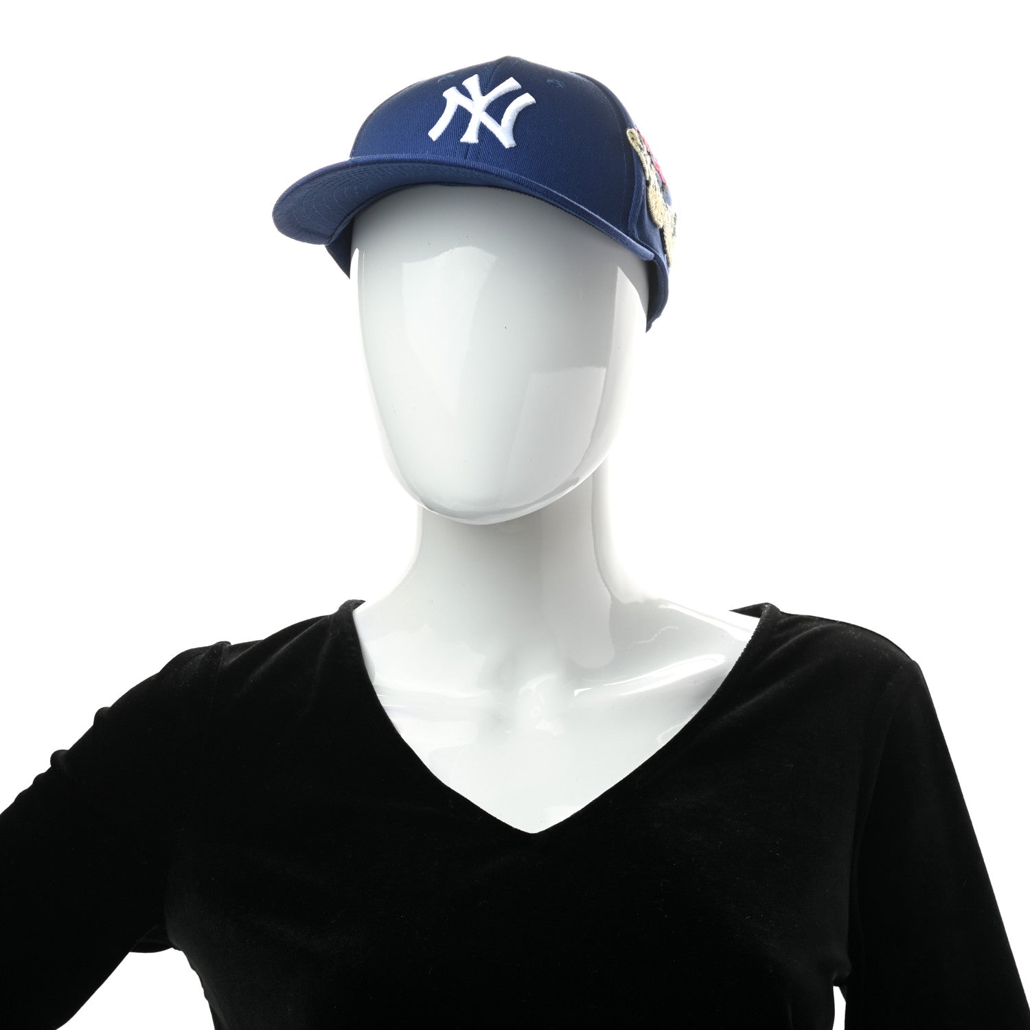 Gucci X MLB Cotton NY Yankees Baseball Hat 57-61 Blue 2 of 10