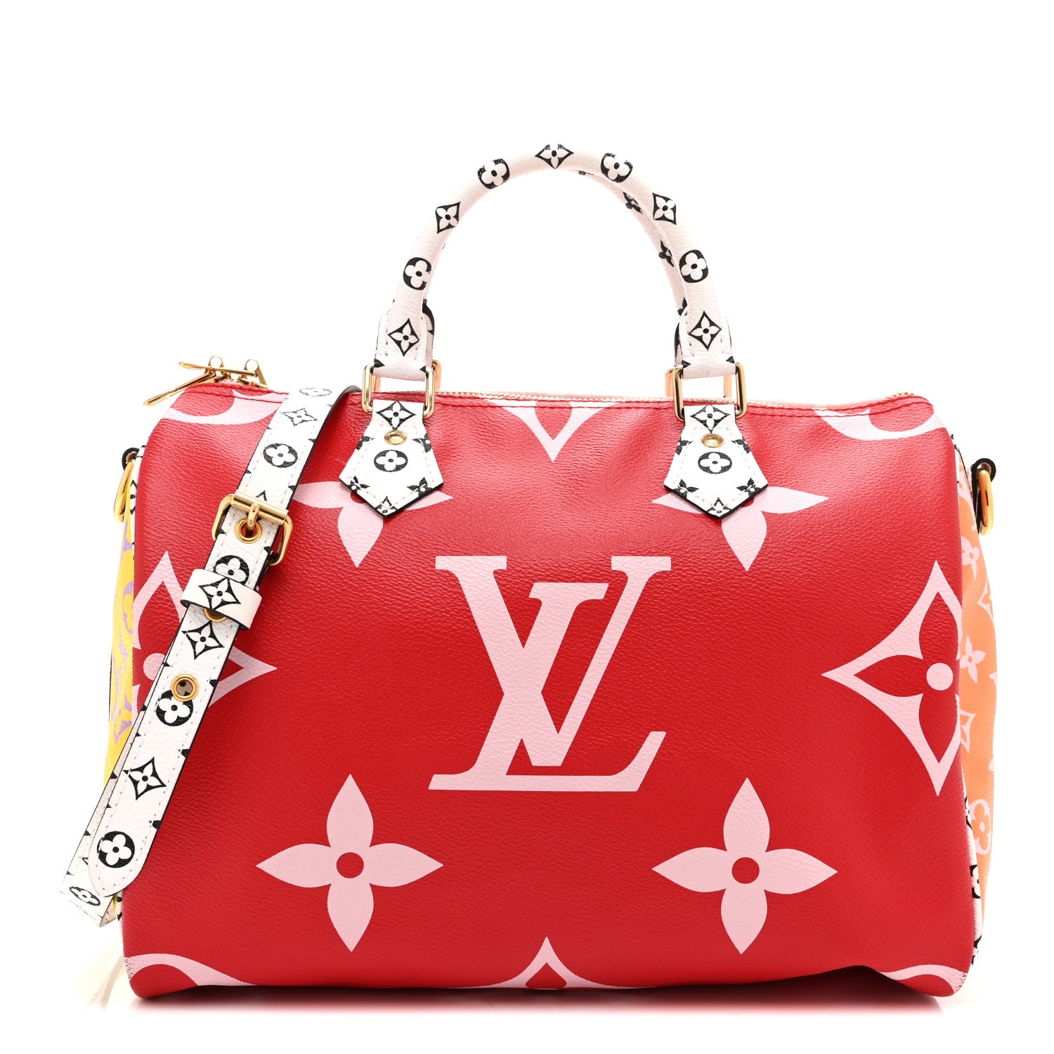 Louis Vuitton Monogram Giant Speedy Bandouliere 30 Rouge 1 of 9