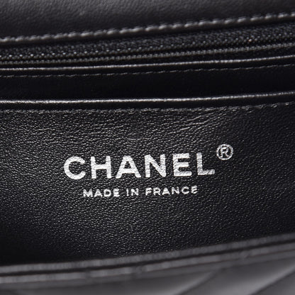 Chanel Lambskin Chevron Quilted Mini Rectangular Flap So Black 6 of 10