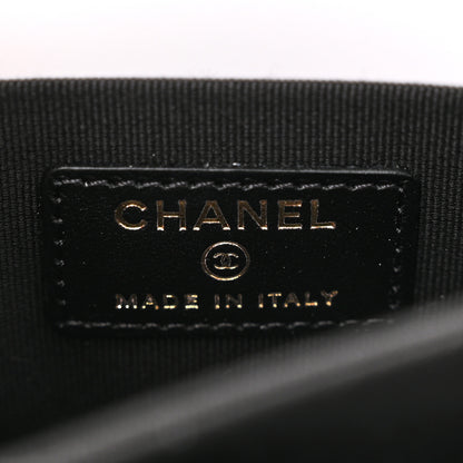 Chanel Calfskin Quilted Mini Maxi Pearls Wallet On Chain WOC Black 6 of 10