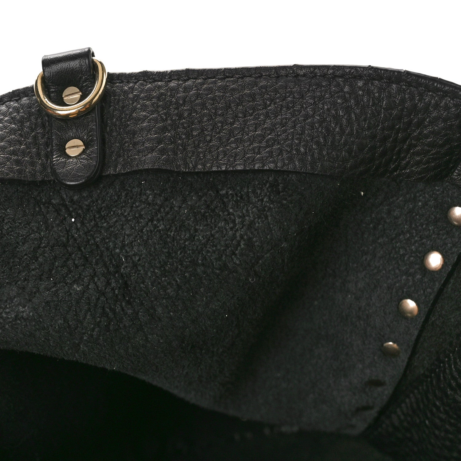 Valentino Garavani Pebbled Calfskin Medium Rockstud Tote Black 11 of 15