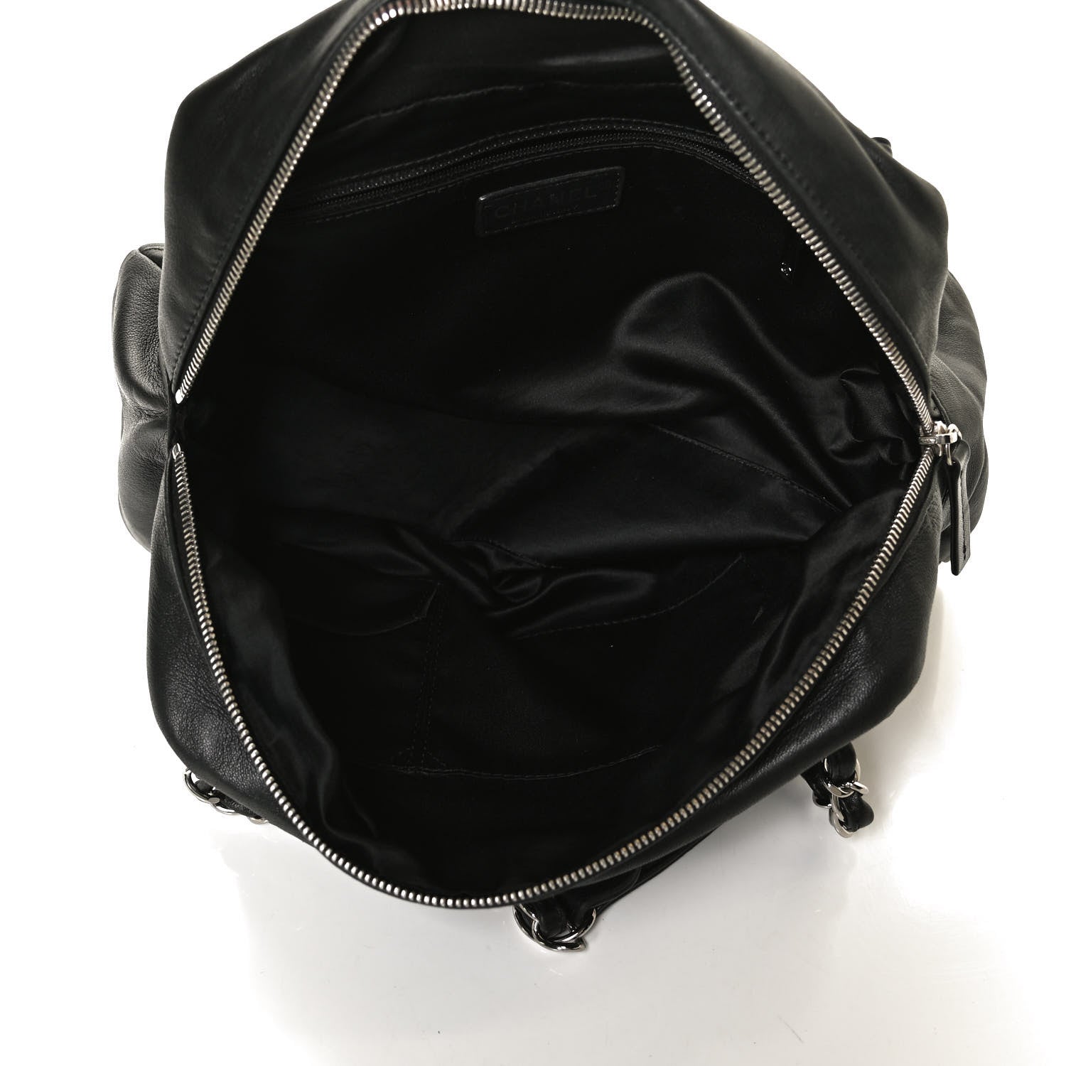 Chanel Lambskin Quilted Medium Chain Around Tote Black 4 of 9