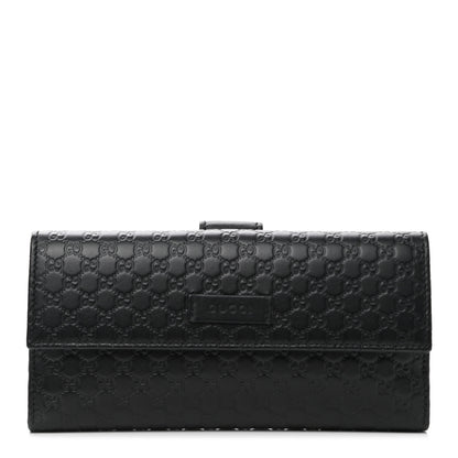 Gucci Microguccissima Continental Flap Wallet Black 1 of 9