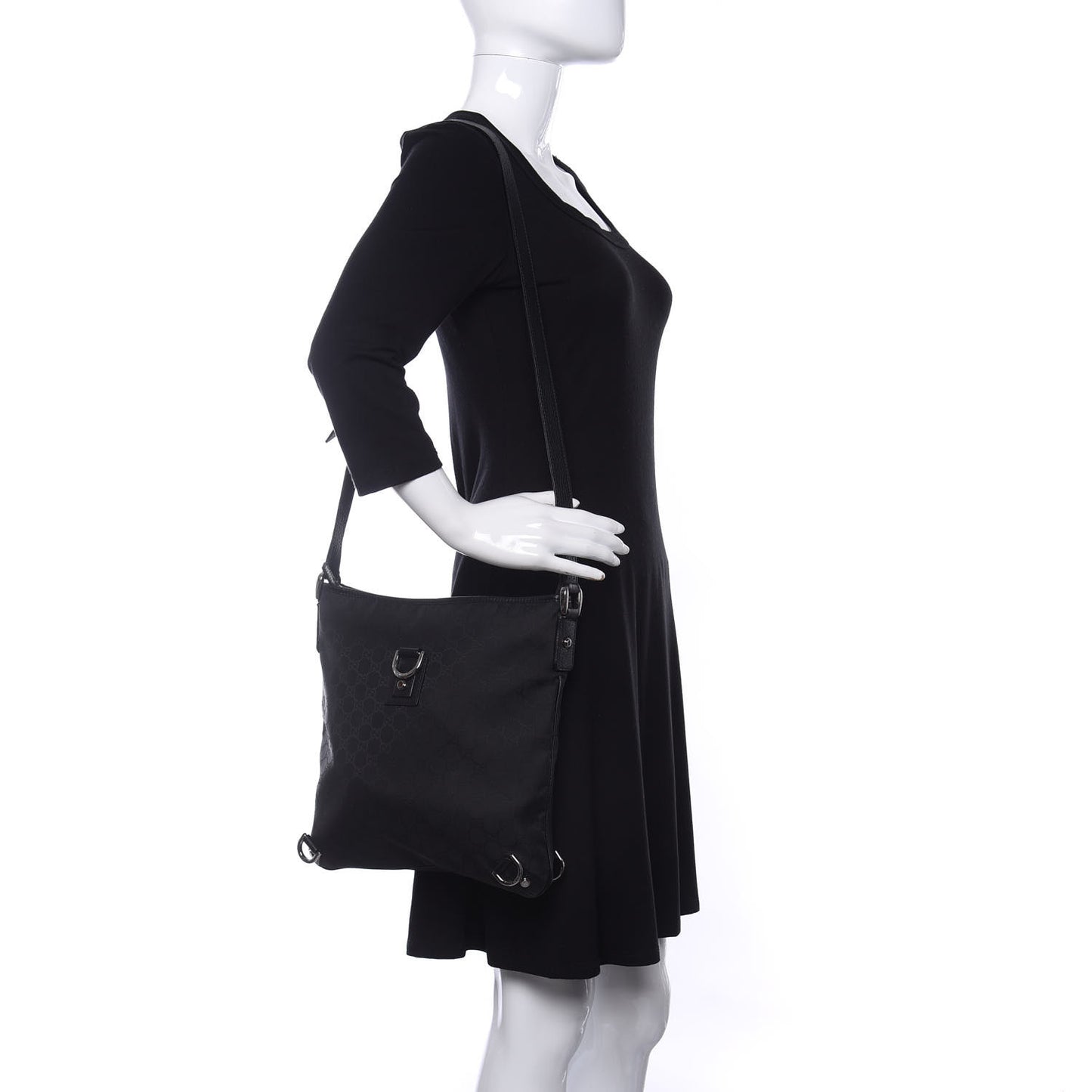 Monogram Abbey Messenger Bag Black