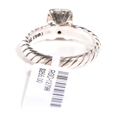 David Yurman Sterling Silver 18k Gold Cable Ring 5.5 4 of 7