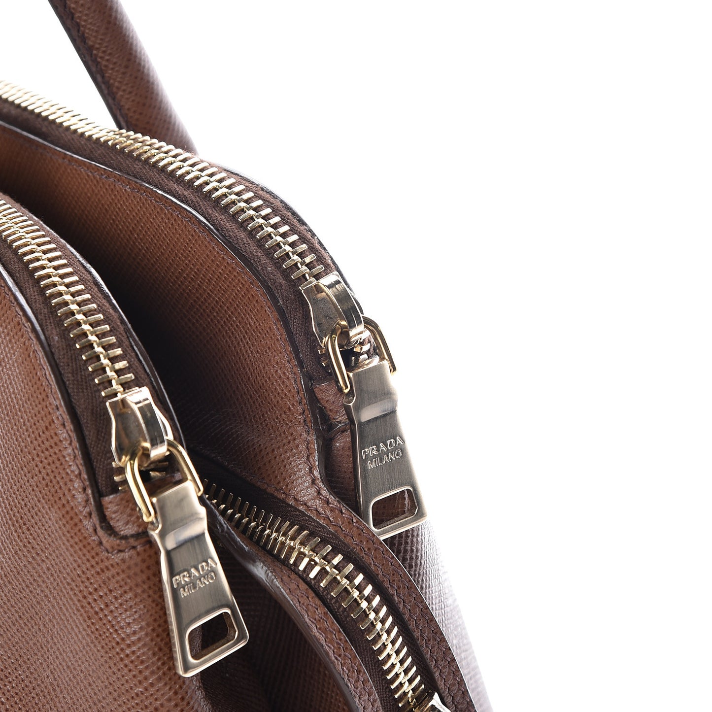 Saffiano Cuir Top Handle Dome Tote Palissandro