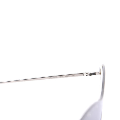Gucci Metal Rimless Star Studded 90mm Cat Eye GG0666S Sunglasses Mirror Silver 6 of 8