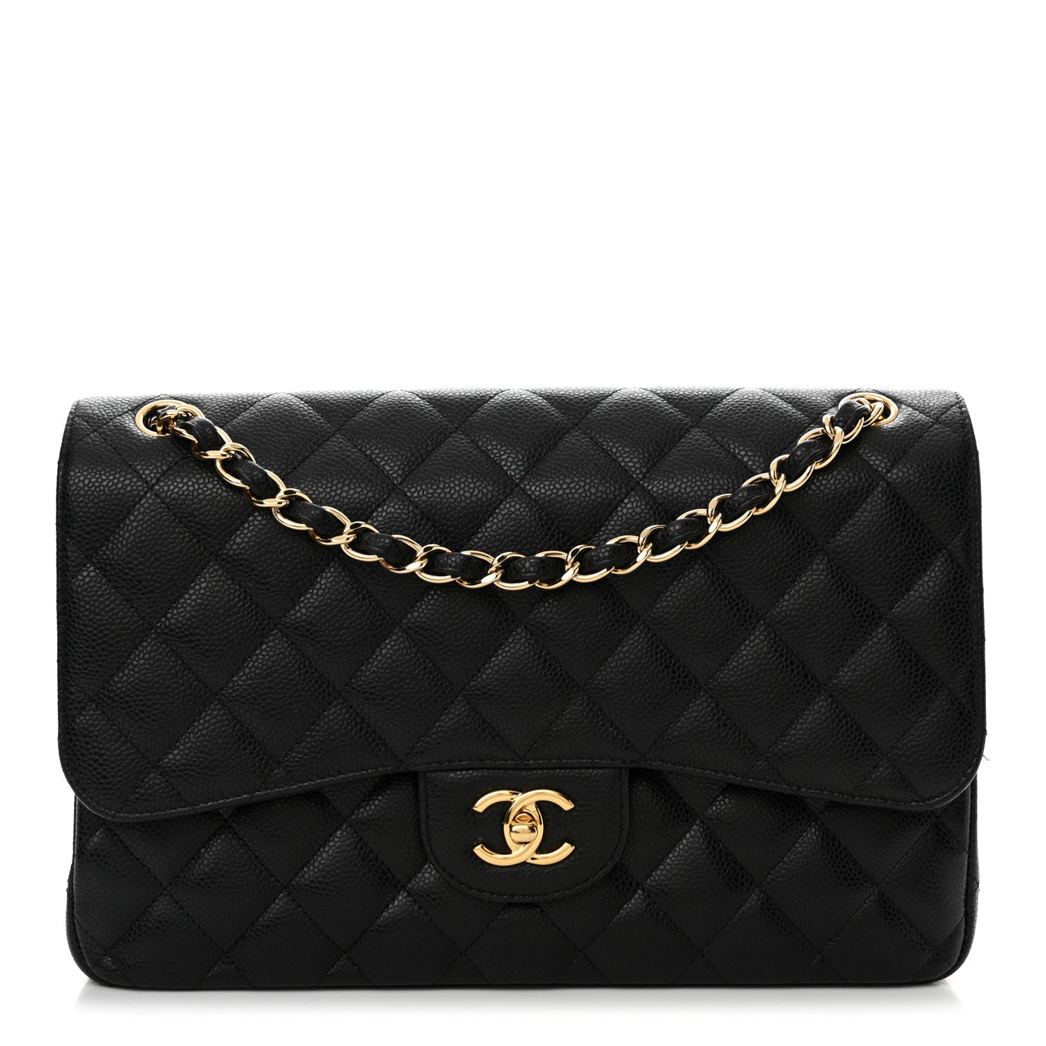 Chanel Caviar Quilted Jumbo Double Flap Black 1 of 11