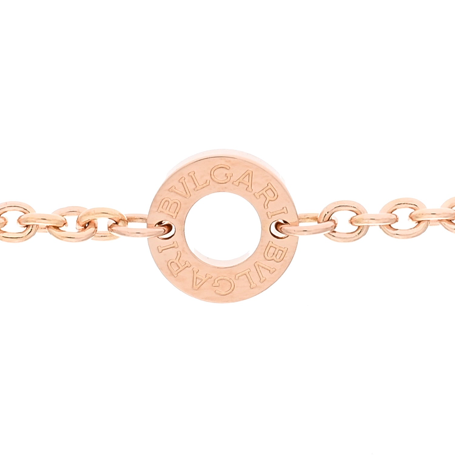 Bulgari 18K Rose Gold White Ceramic B.Zero1 Pendant Necklace 4 of 5