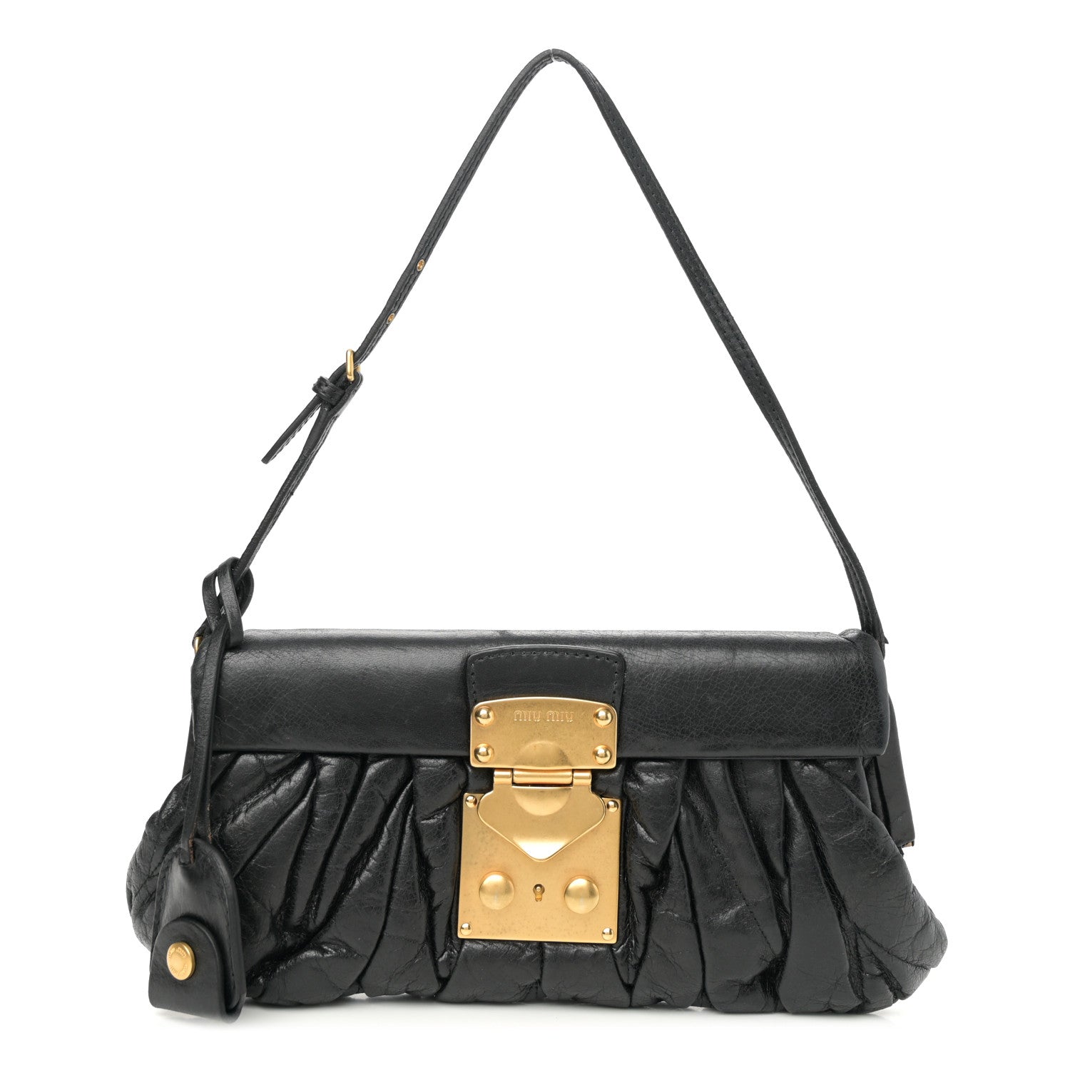 Miu Miu Nappa Matelasse Clutch Black 1 of 12