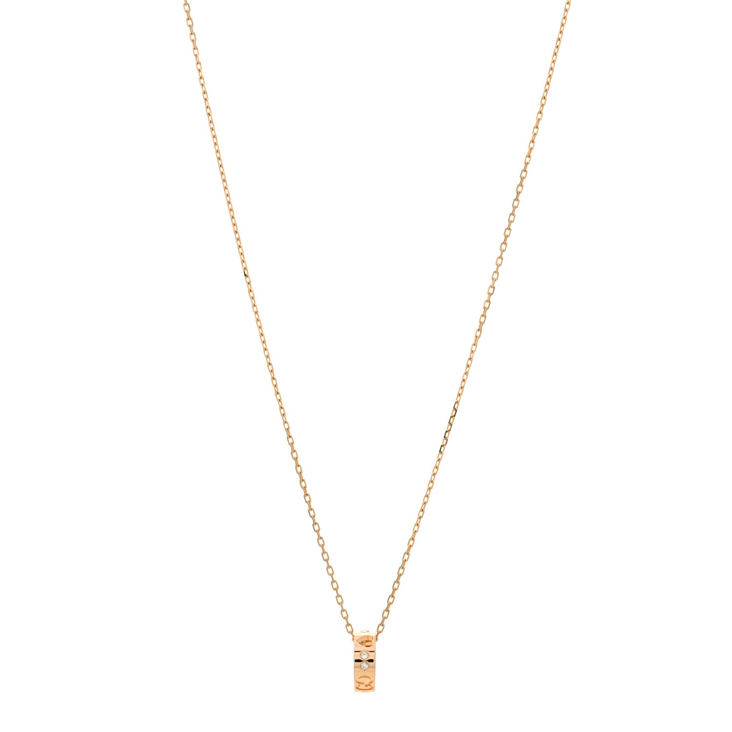 18K Rose Gold Diamond Icon Amore Pendant Necklace