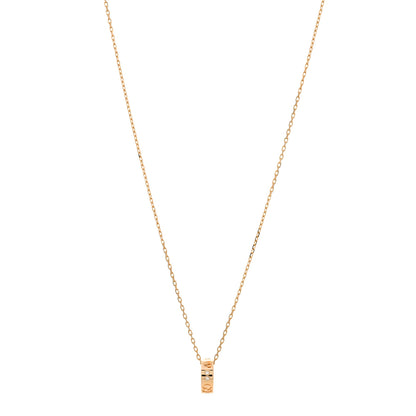 Gucci 18K Rose Gold Diamond Icon Amore Pendant Necklace 1 of 3