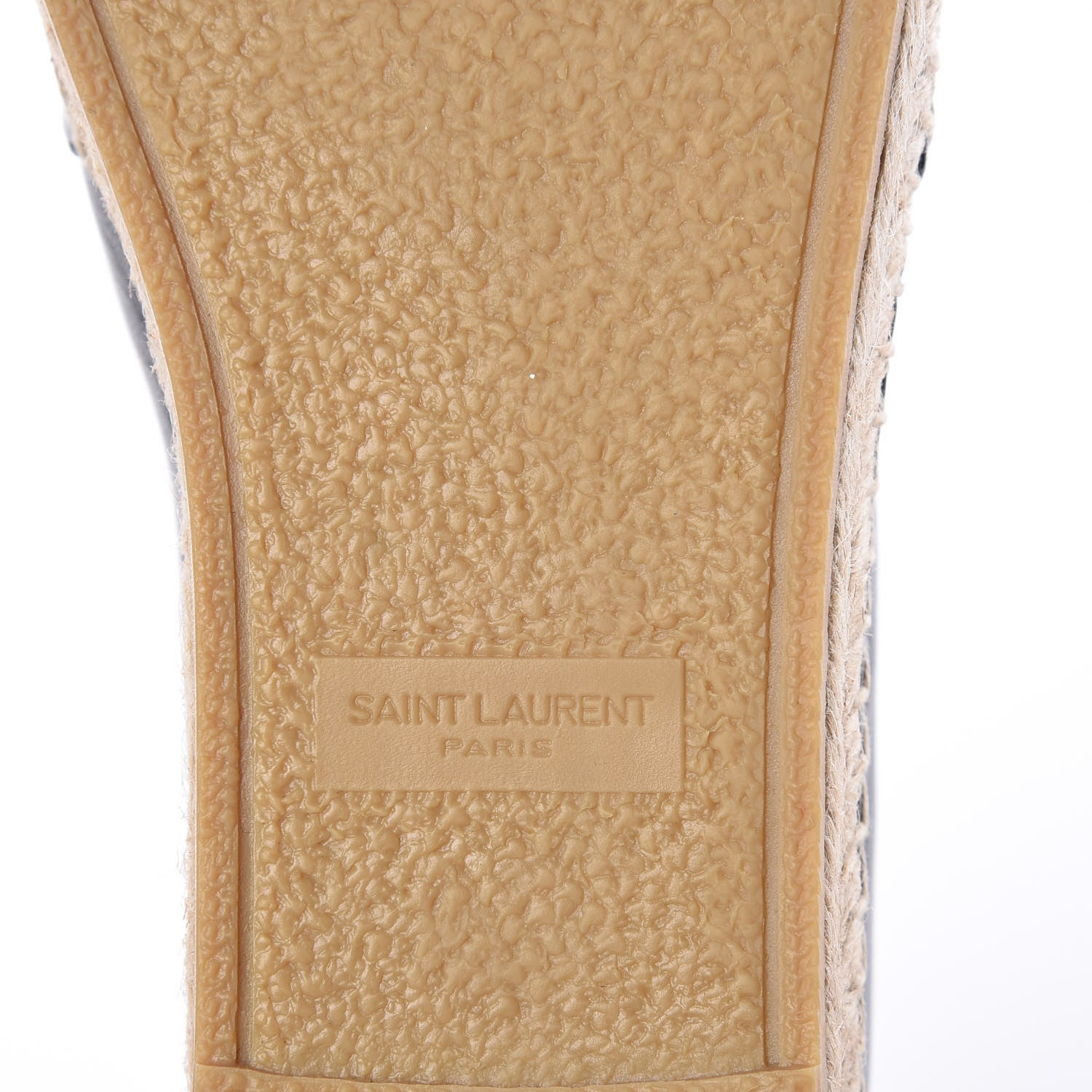 Saint Laurent Calfskin Monogram Espadrilles 39 Black 7 of 8