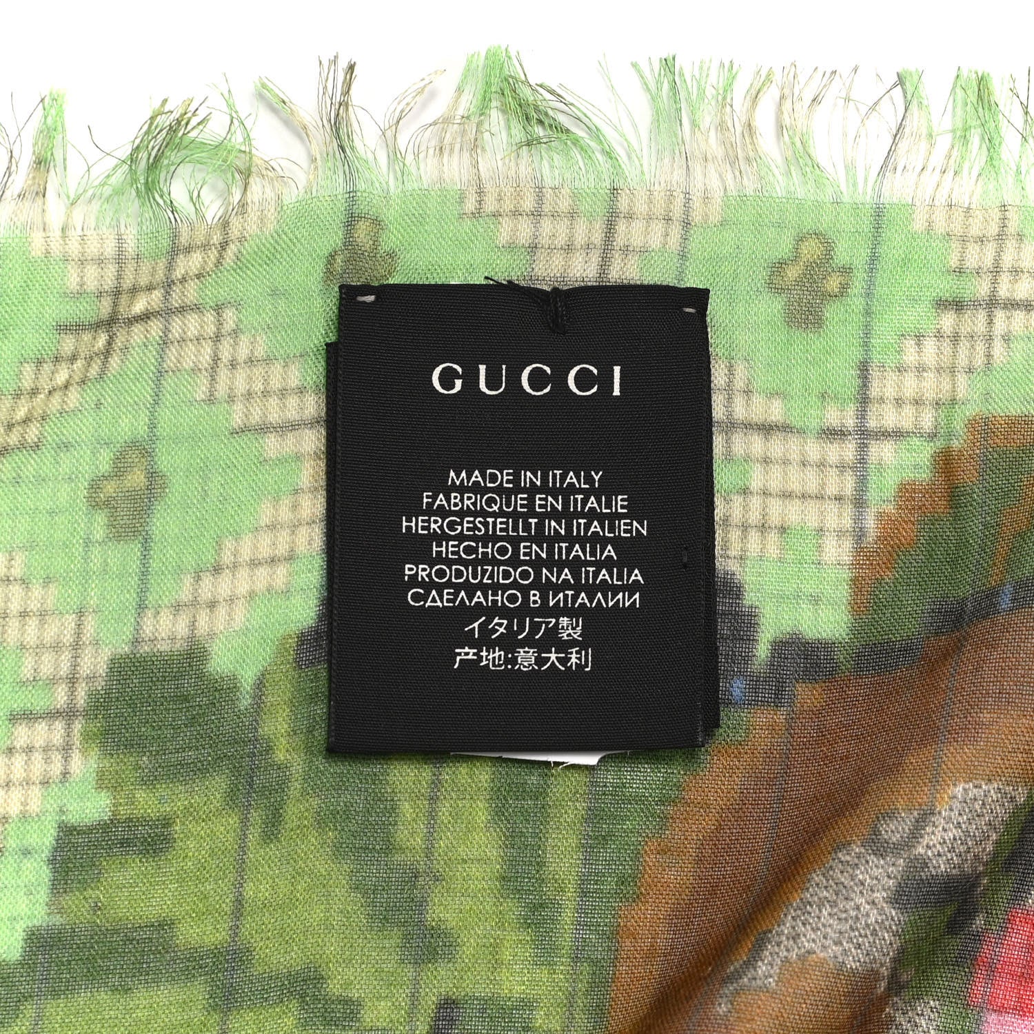 Gucci Modal Silk GG Monogram GG Eden Square Scarf Multicolor 3 of 3