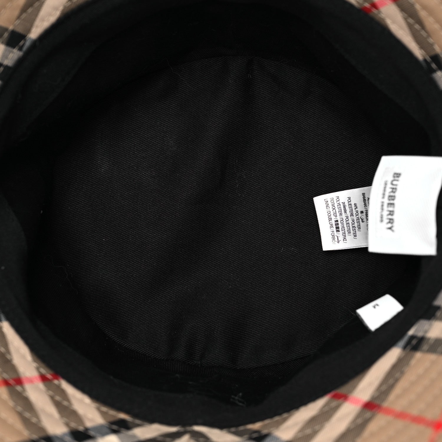 Burberry Technical Cotton Vintage Check Bucket Hat M Archive Beige 7 of 10