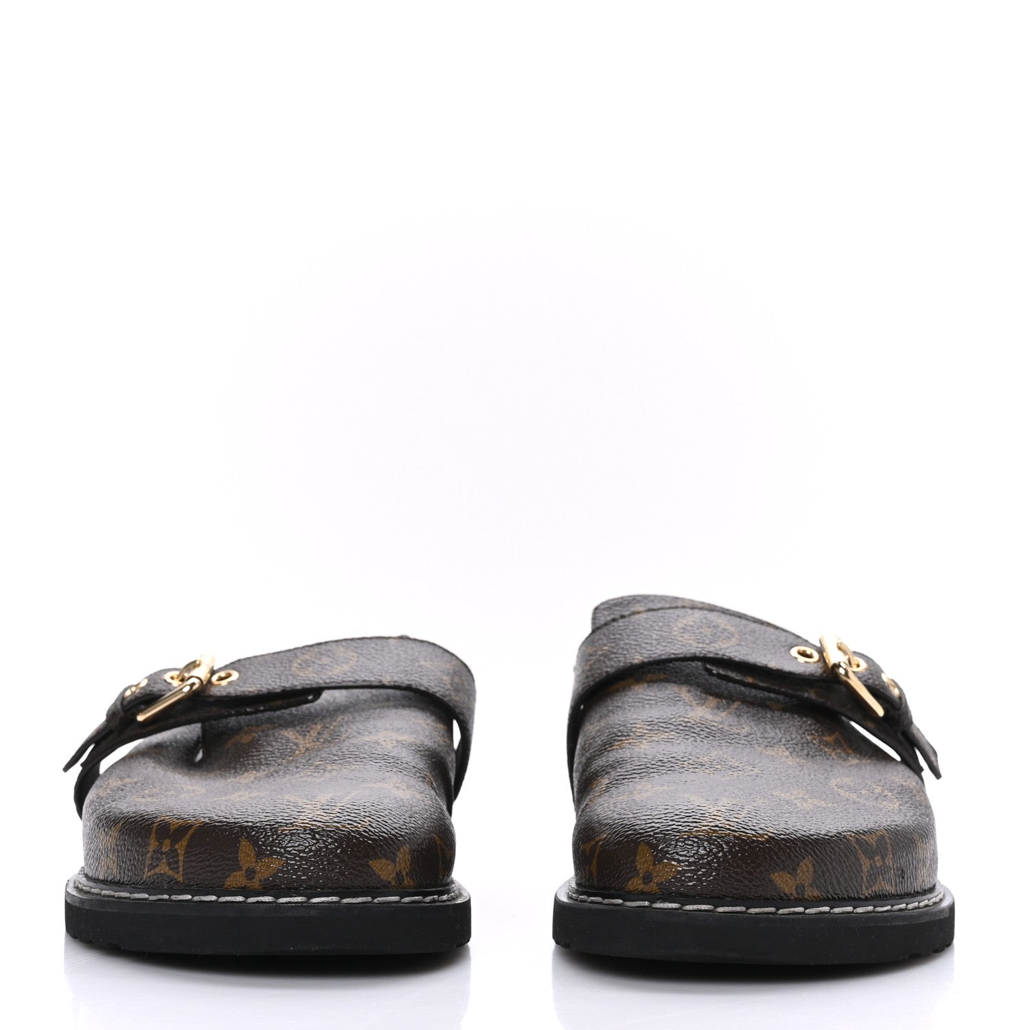 Louis Vuitton Patent Monogram Cosy Flat Comfort Clog Mules 38.5 Cacao Brown 2 of 8