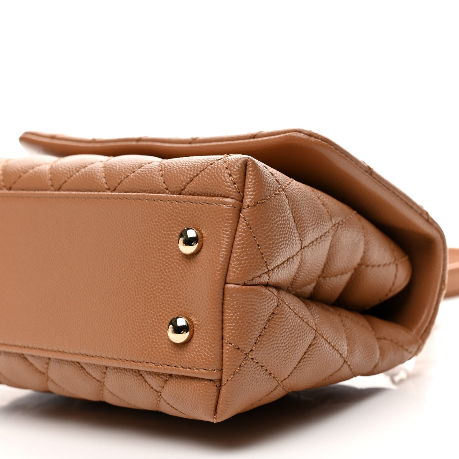 Chanel Caviar Quilted Mini Coco Handle Flap Brown 10 of 10