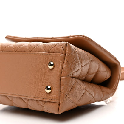 Chanel Caviar Quilted Mini Coco Handle Flap Brown 10 of 10