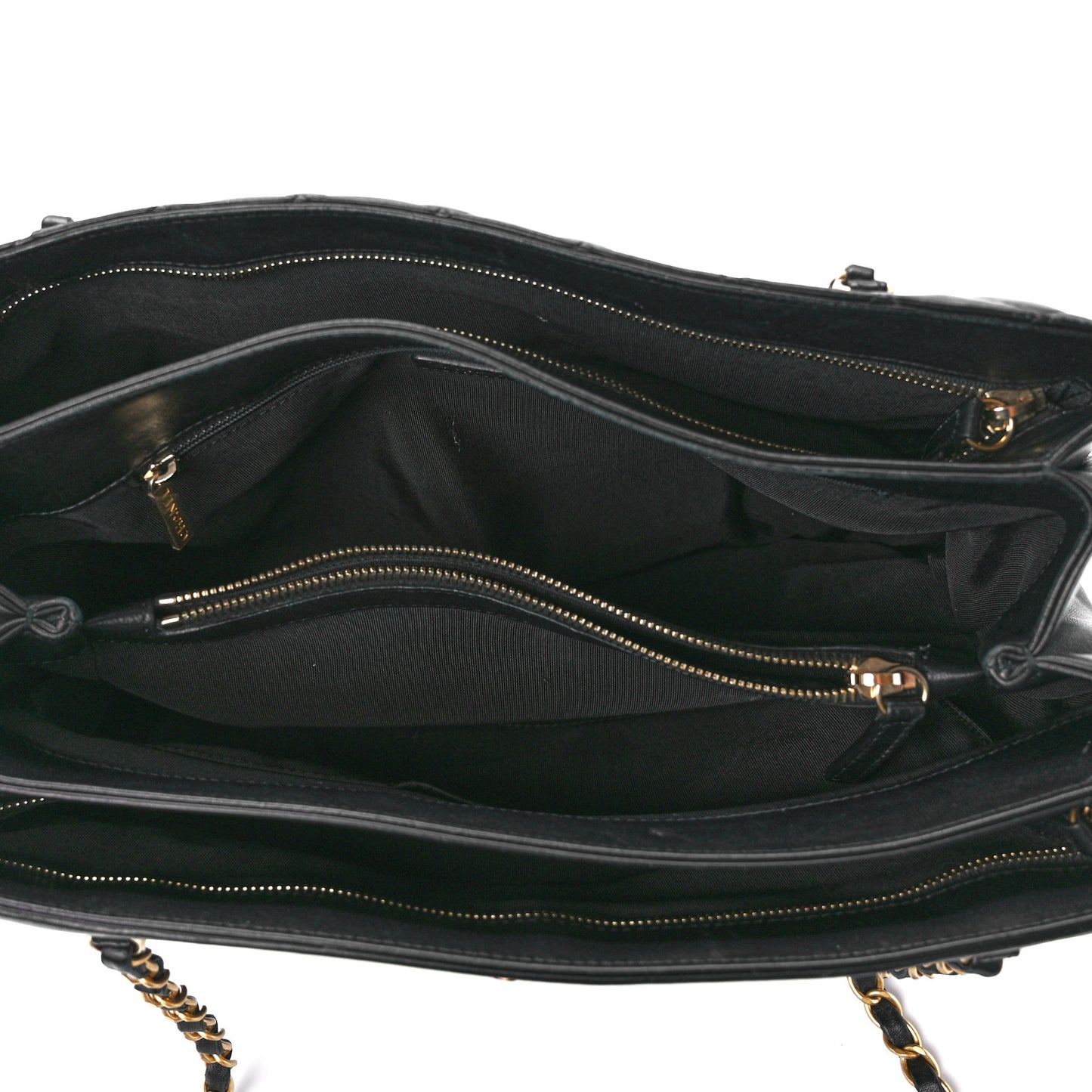 Lambskin Quilted Coco Vintage Tote Black