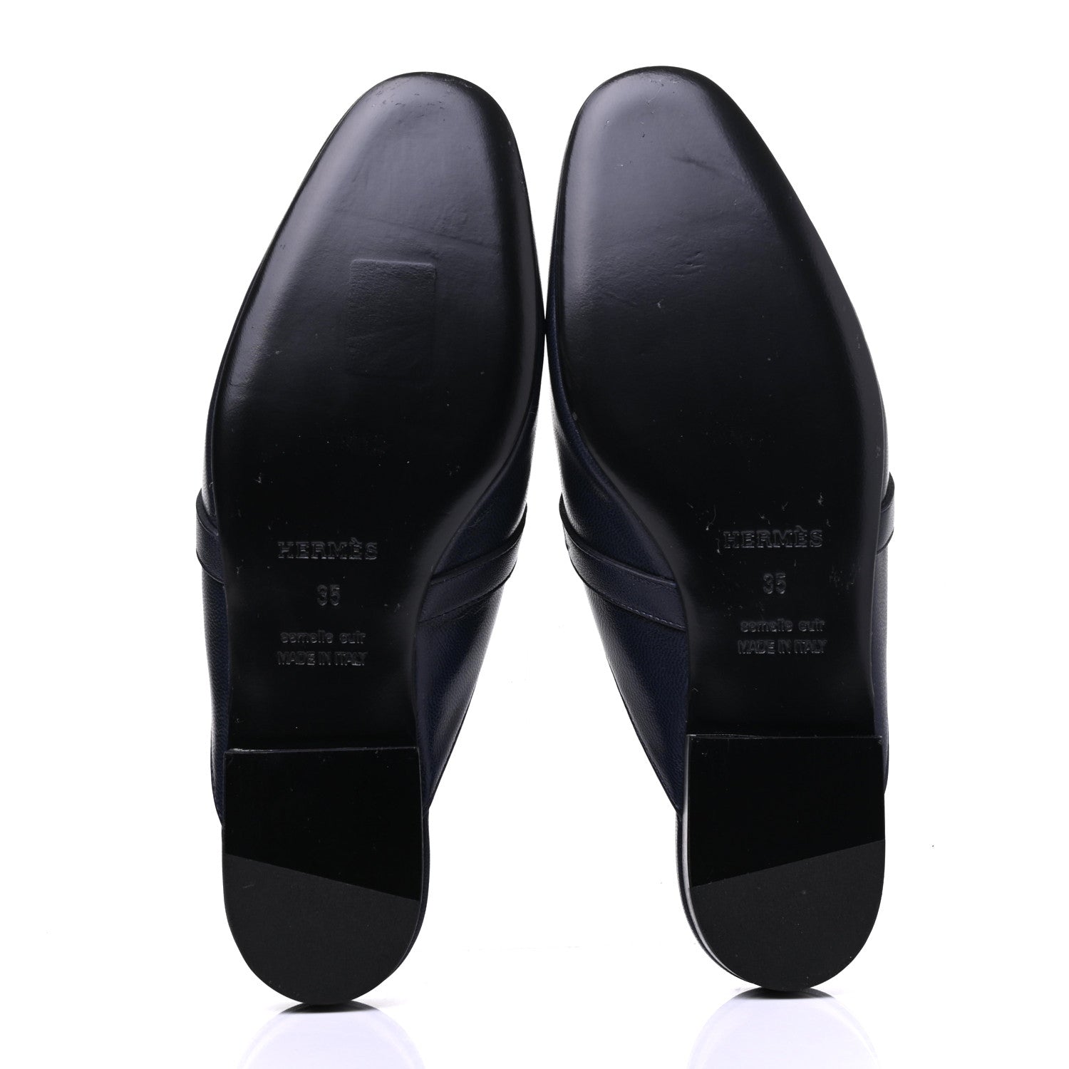 Hermes Goatskin Oz Mules 35 Bleu Indigo 5 of 10