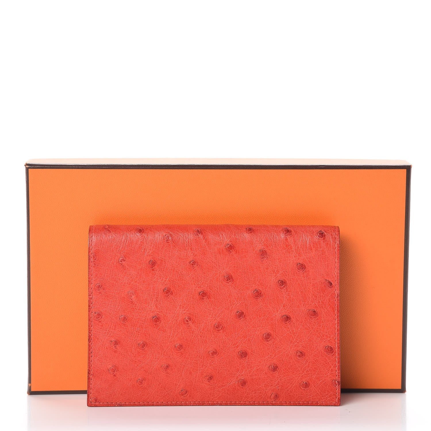 Hermes Ostrich Globe Trotter Agenda Cover PM Rouge Vif 8 of 8