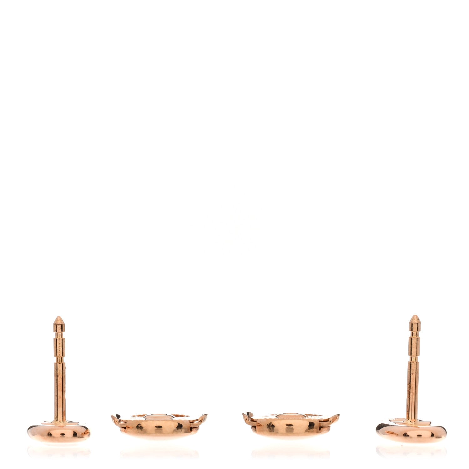 Hermes 18K Rose Gold TPM Farandole Stud Earrings 3 of 4