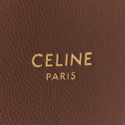 Celine Calfskin Triomphe Canvas Teen Triomphe Bag Tan 6 of 12