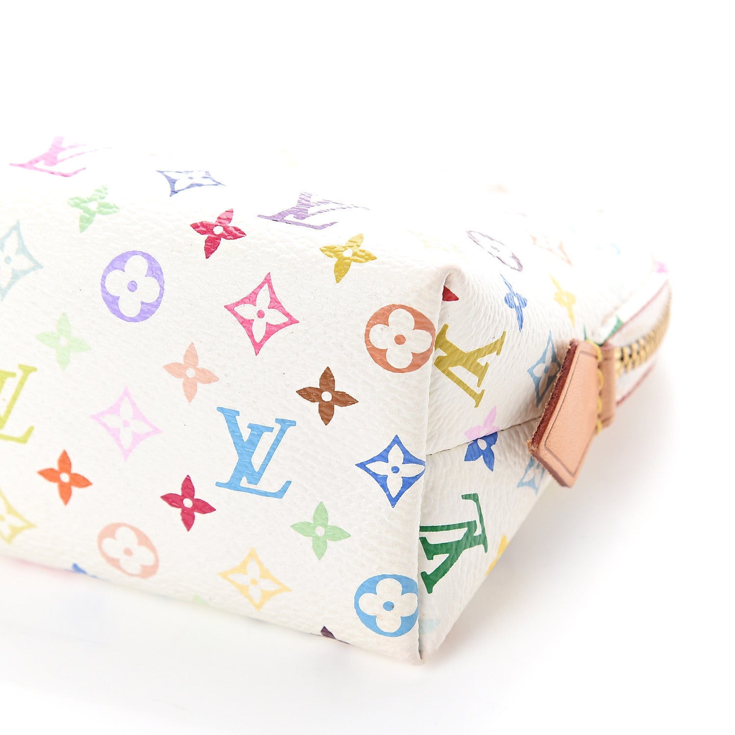 Louis Vuitton Monogram Multicolor Cosmetic Pouch White Litchi 7 of 7