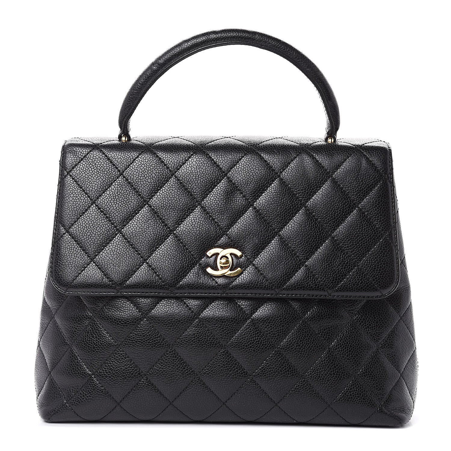 Chanel Caviar Quilted Jumbo Kelly Flap Black 1 of 15