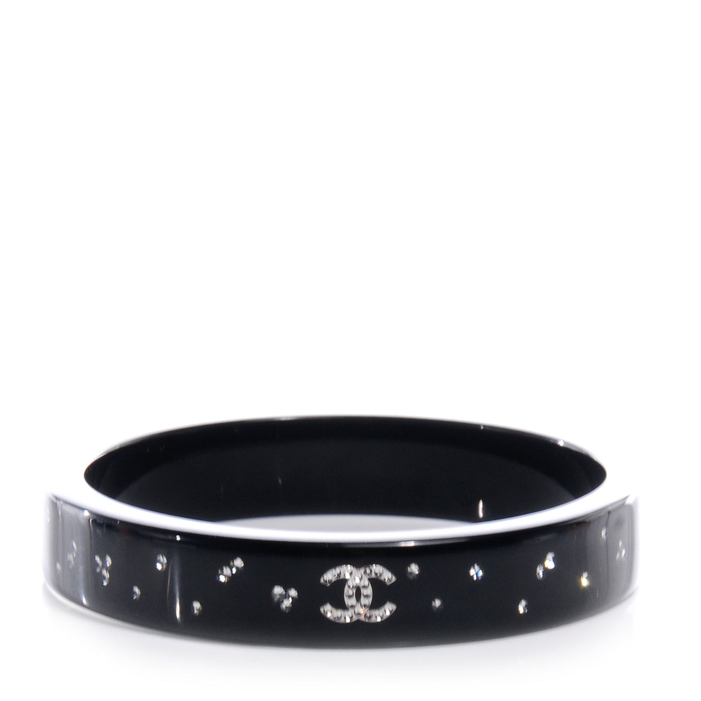 Resin Crystal CC Bangle Black