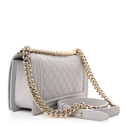 Chanel Caviar Quilted Medium Boy Flap Grey 3 of 10
