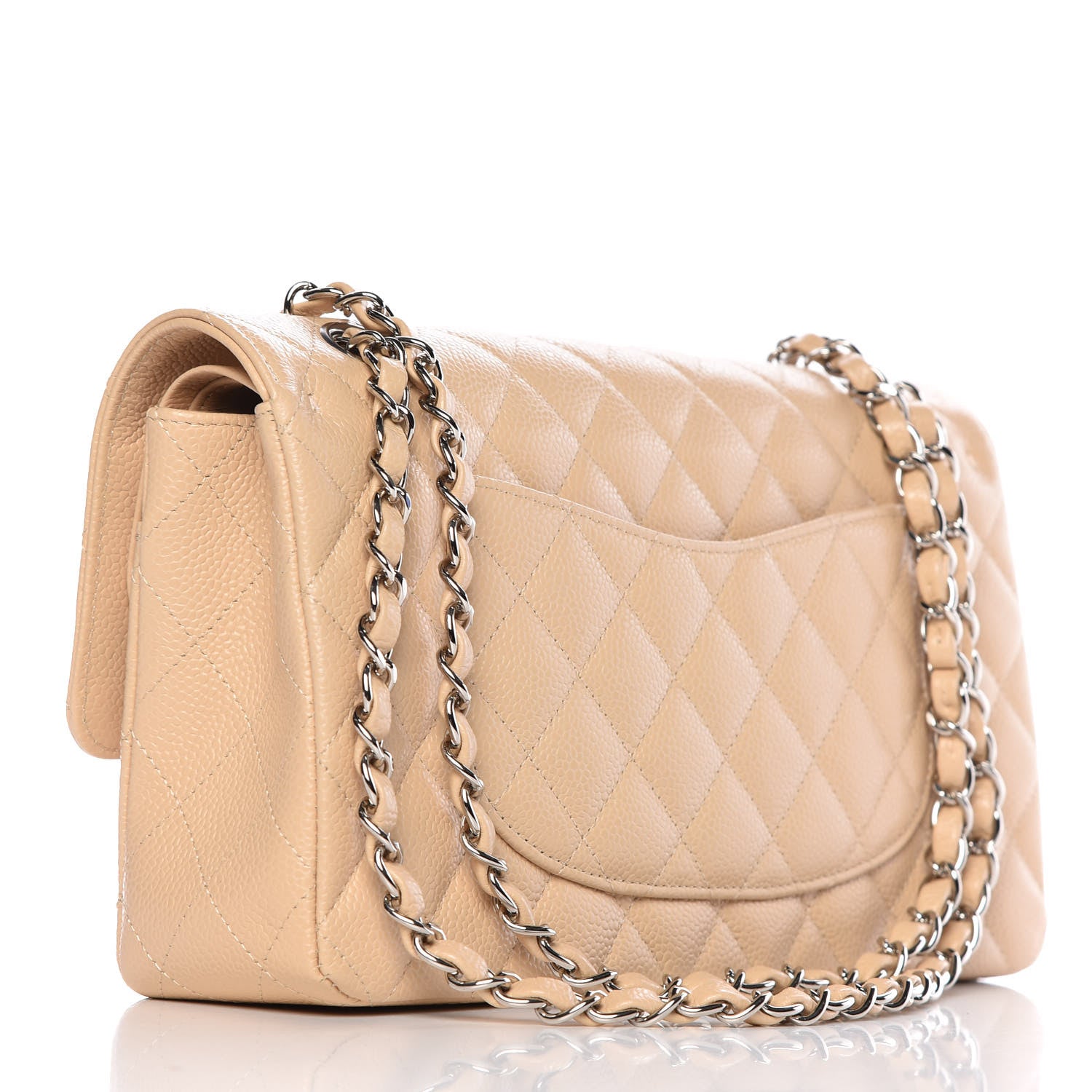 Chanel Caviar Quilted Medium Double Flap Beige Clair 4 of 10
