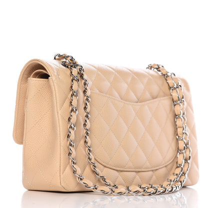 Chanel Caviar Quilted Medium Double Flap Beige Clair 4 of 10
