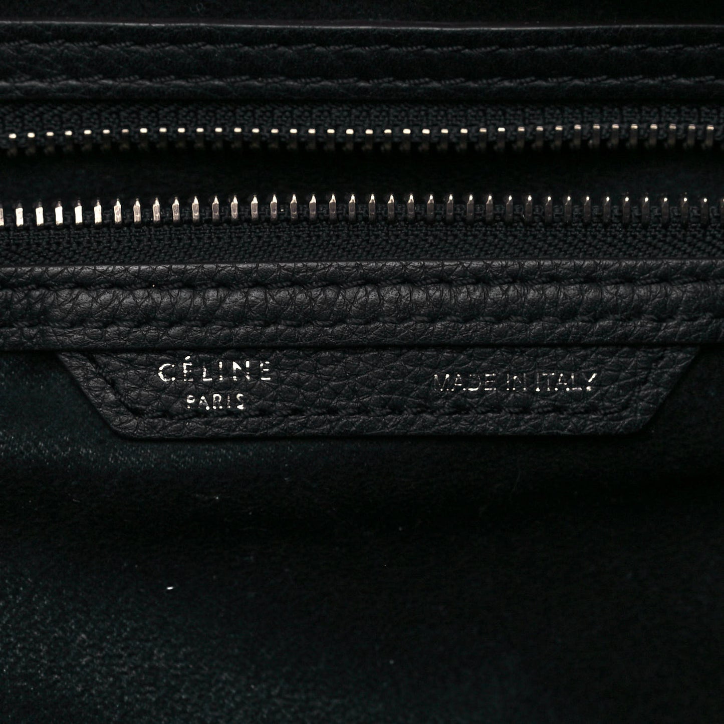 Drummed Calfskin Mini Luggage Black