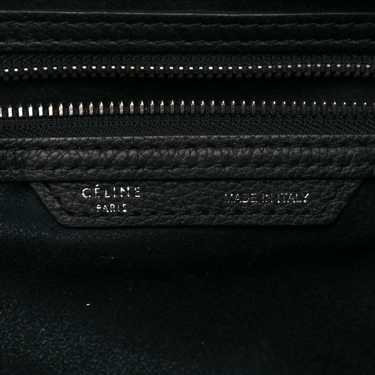 Celine Drummed Calfskin Mini Luggage Black 6 of 13