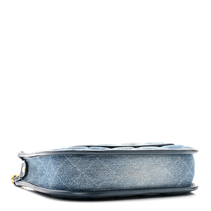 Chanel Washed Denim Quilted Hobo Blue 4 of 10