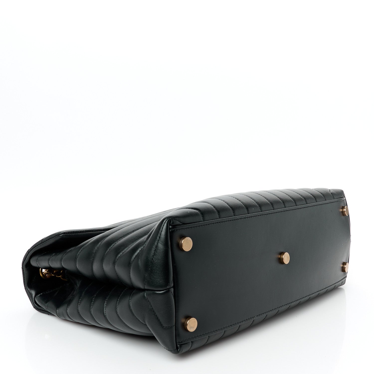 Saint Laurent Calfskin Y Quilted Monogram Large Loulou Chain Satchel Black 4 of 11