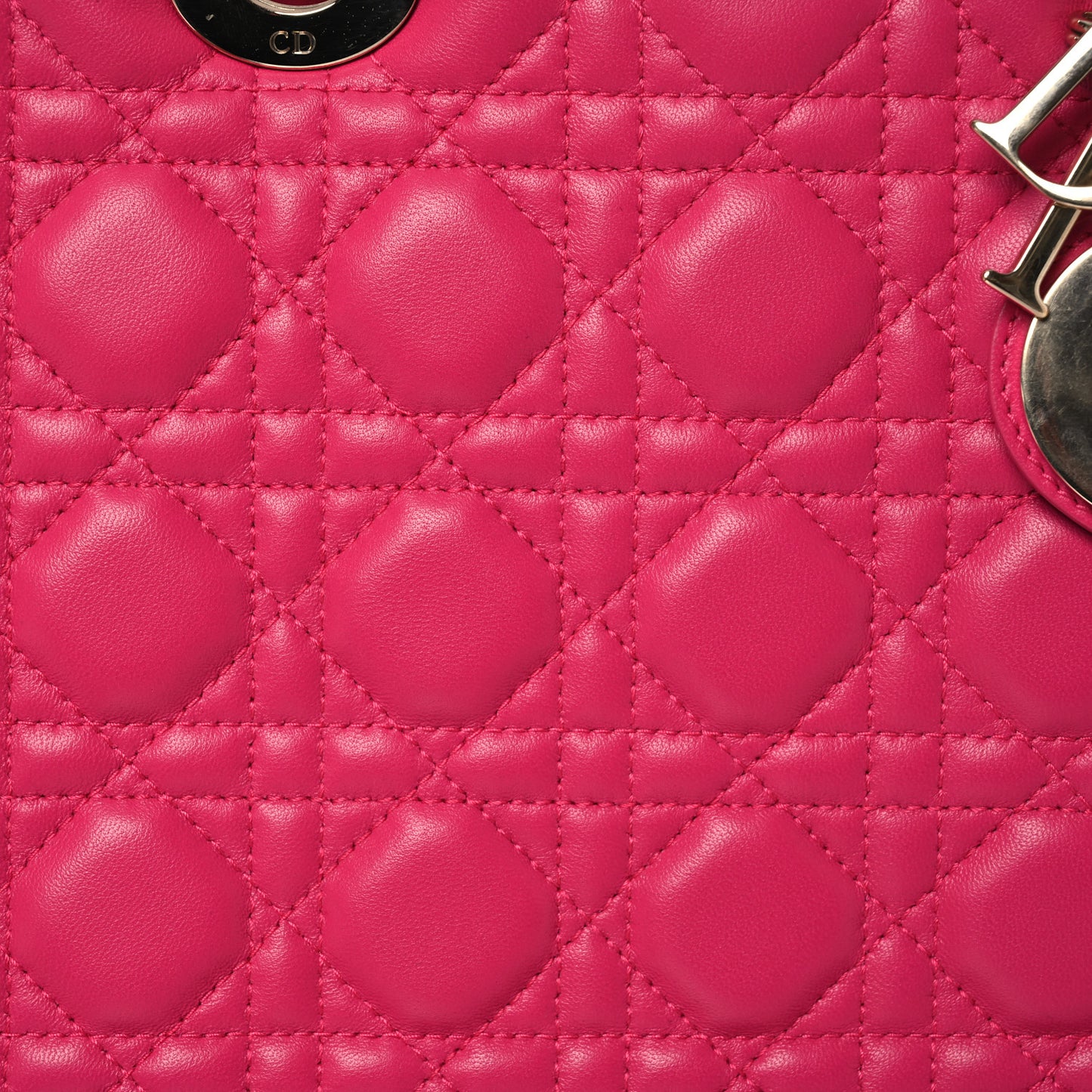 Lambskin Cannage Large Lady Dior Pink