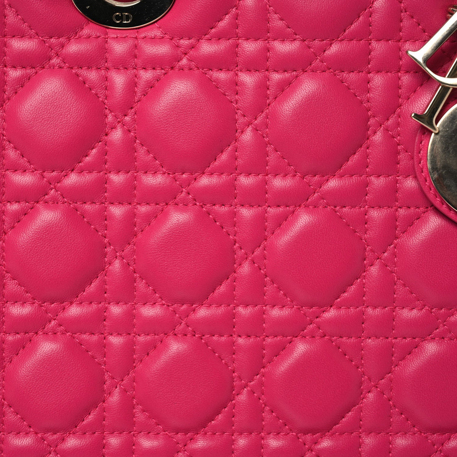 Christian Dior Lambskin Cannage Large Lady Dior Pink 9 of 20