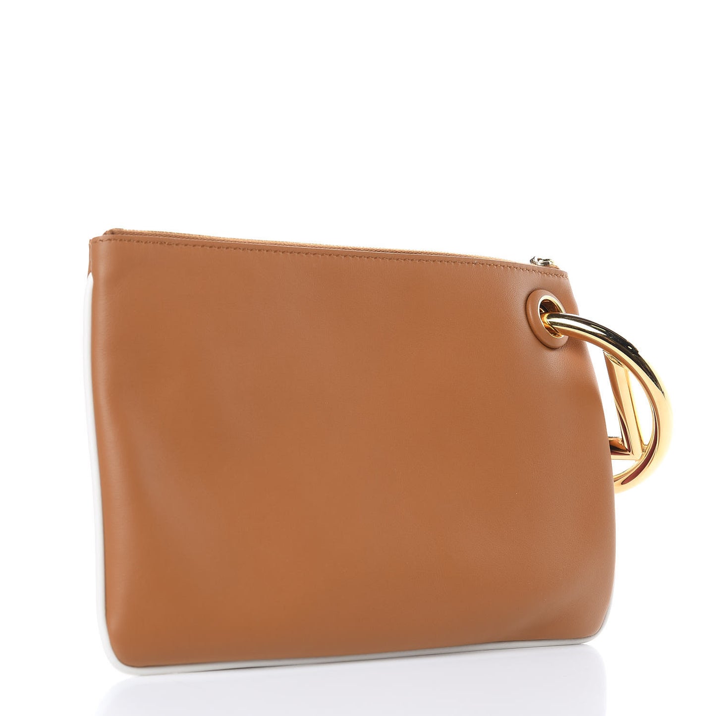 Calfskin F is Floral Triplette Pouch Set Multicolor