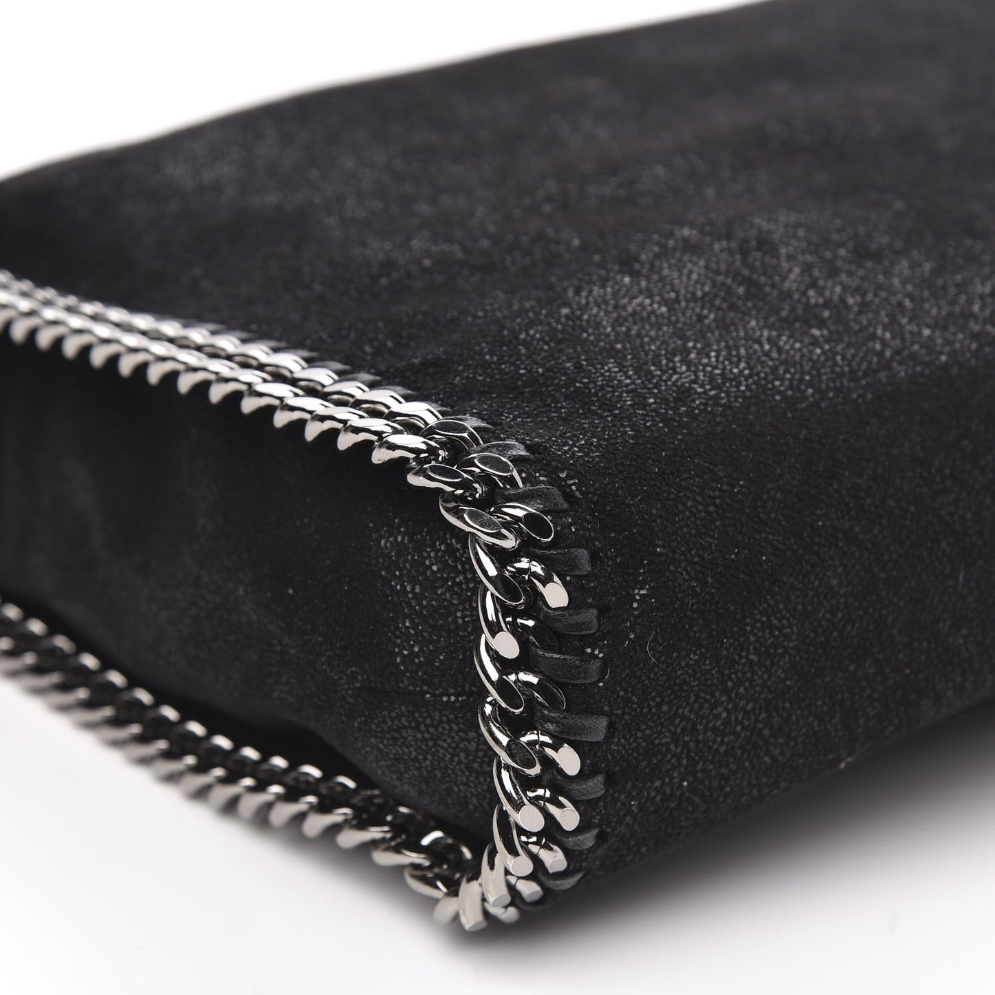Shaggy Deer Small Falabella Fold Over Tote Black