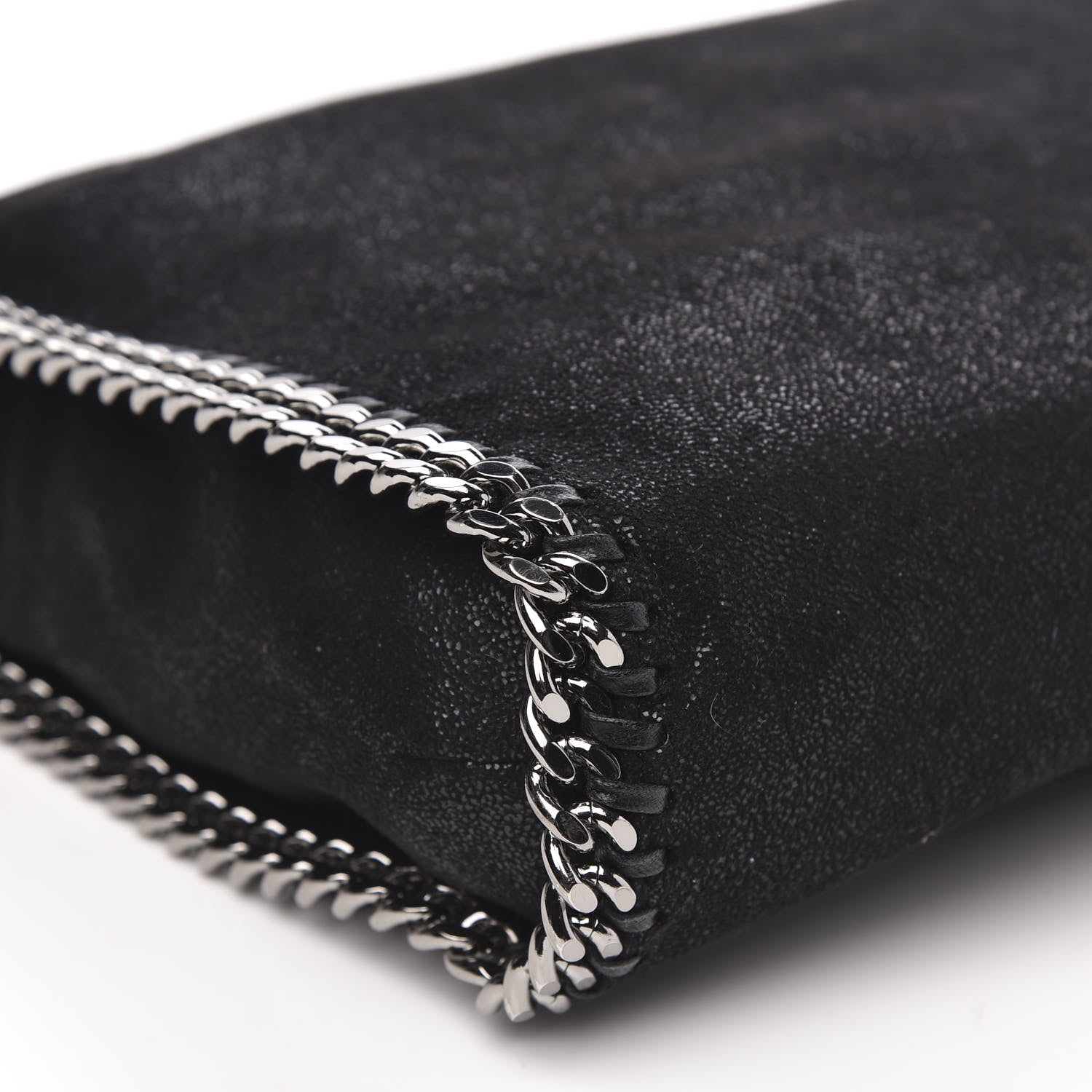 Stella McCartney Shaggy Deer Small Falabella Fold Over Tote Black 8 of 9
