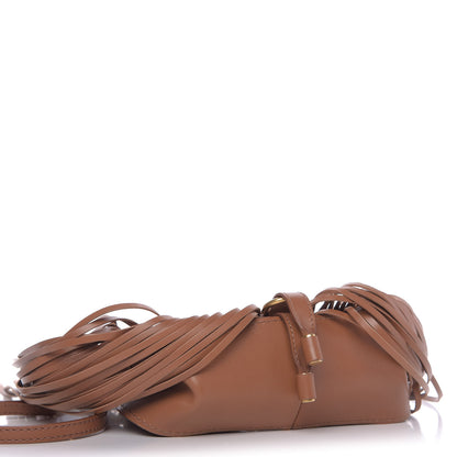 Chloe Shiny Small Grain Calfskin Mini Marcie Multi Fringe Satchel Tan 5 of 12